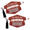Big Dot of Happiness Grad Football - Grad Cap Decorations DIY 2025 Graduation Large Party Essentials - Set of 20